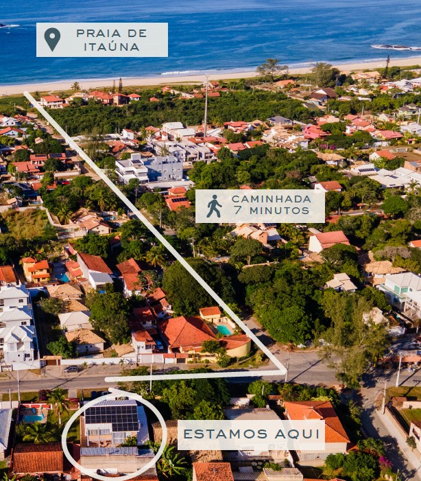 Mapa da localização da pousada em Itaúna, Saquarema